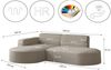 Kaiser Möbel Ecksofa Designer MODENA STUDIO L stoff Cord, Verita,Boucle, Ecksofa, Cord Sofa, L-Form, Links/Rechts wählbar Bild 2