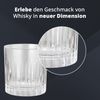 Peill+Putzler Germany 6er Set Whiskygläser, 300 ml Volumen, schwerer Boden, Kristallgläser mit einem schlichten Streifendesign, Trinkgläser für Wasser, Saft & Cocktail geeignet Bild 2