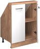 Küchenschrank für Dachschrägen R-Line Weiß Hochglanz 60 cm mit 2 Türen Vicco Bild 5