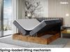 MEBLINI Boxspringbett LOFTY 4 140x220 cm mit Bettkasten - H4/Dunkelgrau Samt Polsterbett - Doppelbett mit Topper & Taschenfederkern-Matratze Bild 4
