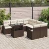 vidaXL Gartensofa-set mit Speicher 9 pcs Braun Poly-Rattan 3348614 Bild 3