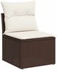 vidaXL Gartensofa-set mit Speicher 9 pcs Braun Poly-Rattan 3348614 Bild 5