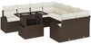 vidaXL Gartensofa-set mit Speicher 9 pcs Braun Poly-Rattan 3348614 Bild 2