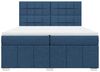 vidaXL Boxspringbett mit Matratze Blau 200x200 cm Stoff 3291781 Bild 4