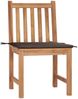 vidaXL Gartenstühle 2 Stk. mit Kissen Massivholz Teak 3062924 Bild 2