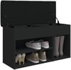 vidaXL Schuhbank Schwarz 82x32x45,5 cm Holzwerkstoff 835027 Bild 4