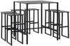 vidaXL 7-tlg. Gartenbar-Set Schwarz Pulverbeschichteter Stahl 3283753 Bild 2