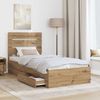 vidaXL Bettrahmen Artisan-Eiche 100 x 200 cm Holzwerkstoff 3412011 Bild 3