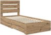 vidaXL Bettrahmen Artisan-Eiche 100 x 200 cm Holzwerkstoff 3412011 Bild 4