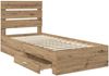vidaXL Bettrahmen Artisan-Eiche 100 x 200 cm Holzwerkstoff 3412011 Bild 5