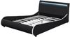 LED Polsterbett Valencia 180x200cm Schwarz mit weißer Kante [Corium] Bild 3