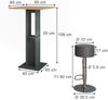 Bartisch-Set Repose Goldkraft Eiche/Anthrazit 65 x 65 cm mit 2 Barhockern Vicco Bild 2