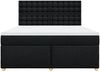 vidaXL Boxspringbett mit Matratze Schwarz 180x200 cm Stoff 3293675 Bild 5