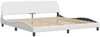 vidaXL Bett "Viana" mit Matratze Weiß 200x200 cm Kunstleder 3208818 Bild 4
