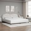 vidaXL Bett "Viana" mit Matratze Weiß 200x200 cm Kunstleder 3208818 Bild 3