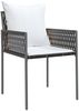 vidaXL Gartenstühle mit Kissen 4 Stk. Braun 54x61x83 cm Poly Rattan 3187087 Bild 3