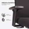 Lento agilis Start-Up Bürostuhl ergonomisch, Vollpolster in schwarz - Ergonomischer Drehstuhl mit Rollen, Stuhl mit Armlehne, Synchronmechanik uvm. - Belastbarkeit 150 kg, BUL-SitzMeister-Startup-Polster Bild 3