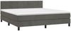vidaXL Boxspringbett mit Matratze & LED Dunkelgrau 160x200 cm Samt 3134412 Bild 4