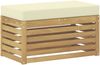 vidaXL Outdoor Hocker Bank Weiß 80 x 43 x 45 cm Massivholz Akazie 901686 Bild 2