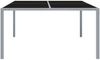 vidaXL Gartentisch 130x130x72 cm Grau Stahl und Glas 313086 Bild 2