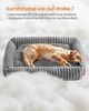 FEANDREA Hundebett, orthopädisches Hundekörbchen, Hundekissen waschbar, weiche Polsterung, 120 x 85 x 23 cm, grau Bild 3