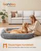 FEANDREA Hundebett, orthopädisches Hundekörbchen, Hundekissen waschbar, weiche Polsterung, 120 x 85 x 23 cm, grau Bild 2
