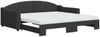 vidaXL Tagesbett Ausziehbar mit Matratzen Schwarz 100x200 cm Stoff 3197555 Bild 2