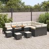 vidaXL Gartensofa-set mit Kissen mit Kissen 13 pcs Schwarz Poly Rattan 3365040 Bild 3