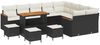 vidaXL Gartensofa-set mit Kissen mit Kissen 13 pcs Schwarz Poly Rattan 3365040 Bild 2