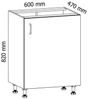ROYAL24_MARKT Spülenunterschrank - Optimale Raumnutzung mit fließendem Spülendesign (Spülenunterschrank, 1-St, Premium - Aspen D60Z P/L) Top Qualität - Modernes Design - Feinste Materialien. Bild 3