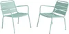 Vente-unique - MIRMANDE Gartensitzgruppe Metall Grün - B 67,5 cm60 cm x H 71,5 cm34 cm x L 60 cm Bild 2