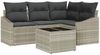 vidaXL Gartensofa-set mit Kissen 5 pcs Hellgrau Poly-Rattan 3355381 Bild 2