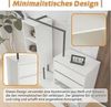 Yorbay Kleiderständer Weiß Schubladenschrank mit 4 Schubladen, 3 offene Stauräume, Kleiderschrank-Set mit Kleiderstange 140 x 40 x 135 cm (BxTxH) Bild 3