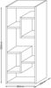 VCM Standregal Vilo 917475 Weiß H. 92 x B. 36 x T. 15 cm Bild 5
