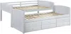 Vente-unique - ANCHISE Bett Holz, Platte Weiß - B 97 cm x H 155 cm x L 198 cm Bild 5