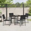 vidaXL Garten Essgruppe 5 pcs Schwarz PE-Rattan 3379080 Bild 4
