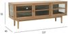 TV-Board Gobens Eiche Natur 137 cm - TV-Möbel mit Glastüren, FSC-zertifiziert Bild 2