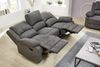 3-SITZER-RELAXSOFA Federkern, Liegefunktion verstellbar durch halbautomatische Relaxfunktion B204/T87/H97 cm, Mikrofaser Vintage Anthrazit Bild 3