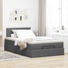 vidaXL Ottomane Bett mit Matratze & LEDs Dunkelgrau 120x190 cm Stoff 3312209 Bild 4
