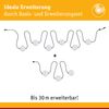 Solar LED Lichterkette Taina Erweiterungsset IP67 3000K 1,71m 3x60lm Schwarz Bild 4