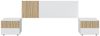 Bett-Set >ETHNA< (4-teilig) Liegefl. 160x190cm, Artik Weiß / Natur - 166x89x196 (BxHxT) Bild 4