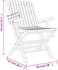 vidaXL Gartenstühle 6 Stk. Klappbar 61x67x90 cm Massivholz Teak 3155056 Bild 5