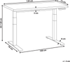 'Destines' Höhenverstellbarer Schreibtisch Elektrisch, Schwarz, 120 x 72 x 63-128 cm Bild 2