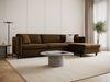 Micadoni Schlaf-Ecksofa Gloria 5-Sitzer Rechts Samt Schokolade 205x160 Bild 5