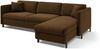 Micadoni Schlaf-Ecksofa Gloria 5-Sitzer Rechts Samt Schokolade 205x160 Bild 2
