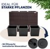 Deuba Poly Rattan Blumentopf Wasserabfluss Innentöpfe Braun Bild 5