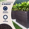 Deuba Poly Rattan Blumentopf Wasserabfluss Innentöpfe Braun Bild 2