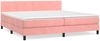 vidaXL Boxspringbett mit Matratze Rosa 200x200 cm Samt, Härtegrad: H2 [3141208] Bild 2