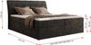 Boxspringbett DAGOS 120 x 200 cm mit Kopfteil, Lattenrost und Stauraum – Doppelbett mit Matratze & Topper Visco , stabile Konstruktion, Bettkasten, modernes Design - Dunkelgrau Schenille glatt - H3 Bild 5