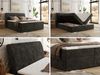 Boxspringbett DAGOS 120 x 200 cm mit Kopfteil, Lattenrost und Stauraum – Doppelbett mit Matratze & Topper Visco , stabile Konstruktion, Bettkasten, modernes Design - Dunkelgrau Schenille glatt - H3 Bild 2